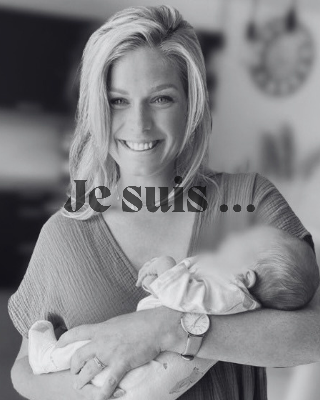 Jessica, maman de trois enfants, avec son bébé